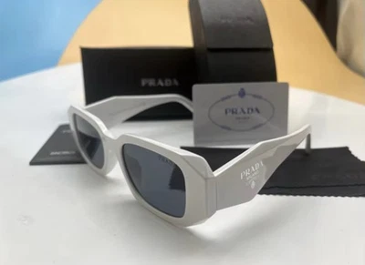 Prada PR17WS Unisex Sunglasses 49 mm White / Dark Grey Lens Free Shipping/Return - Image 1 of 4