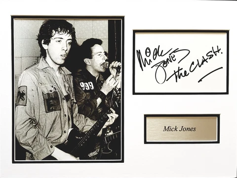 MICK JONES Signed 16x12 Photo Display THE CLASH COA Cover