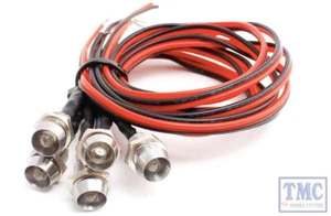 LED-WHCP DCC Concepts Wht Chrome Mount Common & Pre-Wired LEDs (6) - Picture 1 of 1