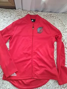 Womens M Portland Trailblazers NBA jacket Basketball Adidas Red Oregon Full Zip - Picture 1 of 8