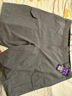 Pantalones Cortos de Carga Híbridos Trinity Para Hombres 40 Gris Entrenamiento Surf Playa Gimnasio Informales Al Aire Libre Foto 1 de 4