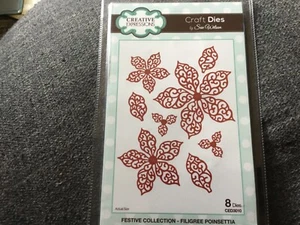 Sue Wilson FILIGREE POINSETTIA - COLLECTION - 3 DIES CED3010 - New - Picture 1 of 2