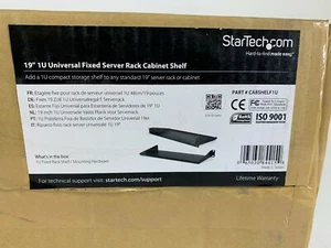 New StarTech 19-Inch 1U Universal Fixed Server Rack Cabinet Shelf ORIGINAL BOX - Picture 1 of 4