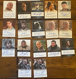 Game of Thrones GoT Auto Trading Cards Tarly Jojen Reed Varys Renly Clegane etc. - Picture 1 of 1