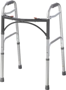 Drive Medical Deluxe Two Button Folding Walker - Picture 1 of 6