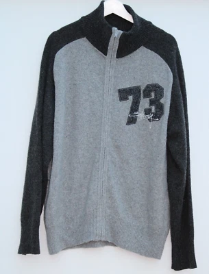 Vintage BILLABONG Cardigan Grey Black Full Zip Retro Jumper Mens Large L - Image 1 of 4