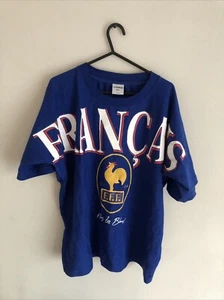 France Allez Les Blues True Vintage Inspired T-Shirt Adult Size Small/Medium - Picture 1 of 4