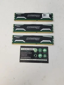 Crucial Ballistix Sport 12GB 3x4GB PC3-12800 BLS4G3D1609DS1S00.16FER2 TESTED FS - Picture 1 of 3