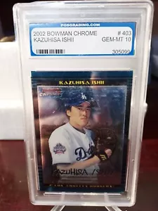 2002 Kazuhisa Ishii Bowman Chrome Rookie #403 PGS 10 Los Angeles Dodgers - Picture 1 of 2