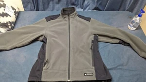 REI  Full Zip Fleece PolarTec Jacket Men’s Size GRAY BLACK Large - Picture 1 of 7