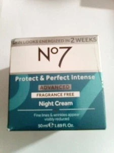 No7 Protect & Perfect Intense Advanced Fragrance-Free NightCream 1.69oz - Picture 1 of 1
