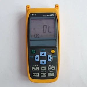 YCT Hand Held Thermometer YC-727 2 Terminals With 2 Probes - Picture 1 of 10