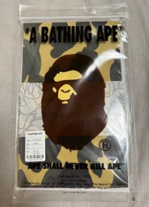 A BATHING APE BAPE 1ST Camo Pillow Case Yellow Camouflage H20.5"×W37.4" Mint JP - Picture 1 of 1