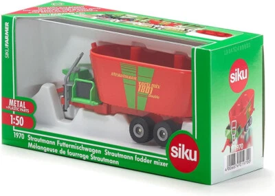 SIKU 1:50 DIE CAST RIMORCHIO PER FORAGGIO STRAUTMANN VERTI-MIX  1801 DOUBLE 1970 - Immagine 1 di 2