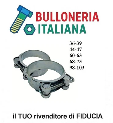 Fascette stringitubo pesanti acciaio zincato rinforzate varie misure per tubi - Immagine 1 di 2