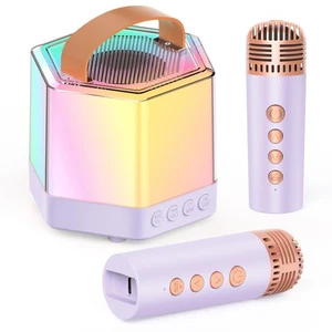 Mini Karaoke Maschine für Kinder - Tragbarer Bluetooth Karaoke Lautsprecher mit 2 Kab... - Bild 1 von 7