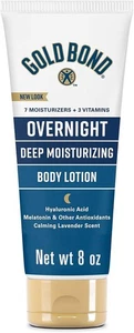 Gold Bond Tiefenfeuchtigkeitsspendende Lotion über Nacht, 8 Unzen, Hauttherapie-Lotion... - Bild 1 von 14