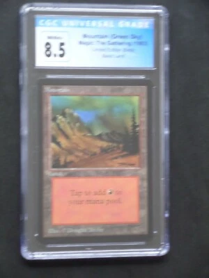 Magic the Gathering Mountain Green Sky 1993 Limited Edition Beta CGC 8.5 NM/MT+ - Image 1 of 2