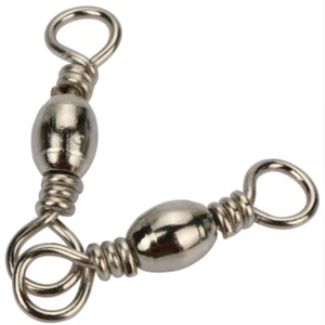 Goture 200pcs/lot Carbon Steel Fishing Swivel Rolling Barrel Hook Connector Tool - Picture 1 of 6