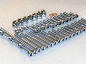 Honda CR500R Motorabdeckungen Edelstahl Innensechskantschrauben Zylinder Dommuttern 55tlg Kit - Bild 1 von 6