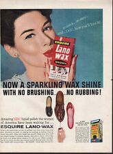 Vintage advertising print ad FASHION Shoe Esquire Lano Wax shine Skuff Kote 1957