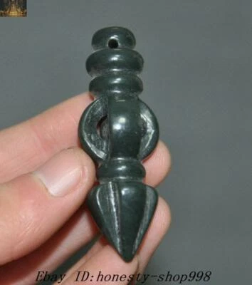Amuleto talismán exorcismo 2"" budismo tibetano jade hetiano Vajra Dorje Phurpa Foto 1 de 4