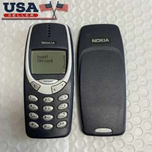 Nokia 3310 marineblau entsperrt 2G GSM 900/1800 Handy - mit Snake II Spiel - Bild 1 von 9