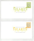 SPECIAL DCP COLOR CANCEL FIRST DAY COVER SET OF 2 LOVE HEARTS 4271/4272
