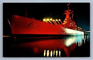 Postcard Vtg Transportation Ship The Immortal Showboat USS North Carolina - Picture 1 of 2