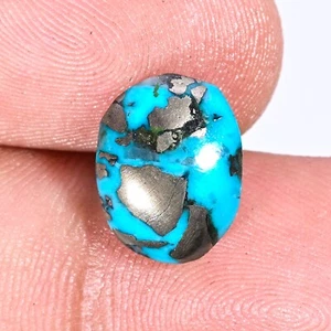 5.00 Ct Certified Natural Persian Turquoise Cabochon Loose Gemstone Turquoise - Picture 1 of 2