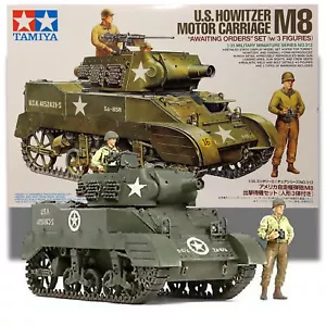 TAMIYA 35312 1/35 M8 KIT TRASPORTO MOTORE OBICE US CON KIT MODELLO 3 FIGURE - Foto 1 di 6