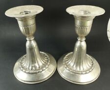 c.1900s.PORTO PORTUGAL SILVER 833 AG, CANDLESTICK HOLDERS 542gms.