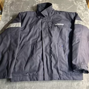 Lapco FR Canvas Jacket Men’s 2XLT Insulated Reflective Tape Fire Resistant Navy - Picture 1 of 13