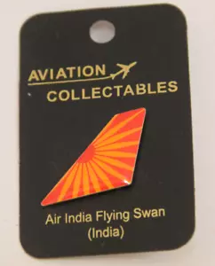 Air India Flying Swan Tail Fin Lapel Pin by Aviation Collectables NEW Old Stock - Picture 1 of 2