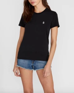 Volcom L79618 Womens Black Stoked On Stone Tee Shirt Size Large - Picture 1 of 4