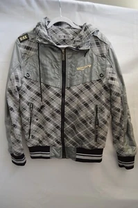 Bikkembergs Gray Zip Up Hooded Jacket Men's Size Large - Picture 1 of 15