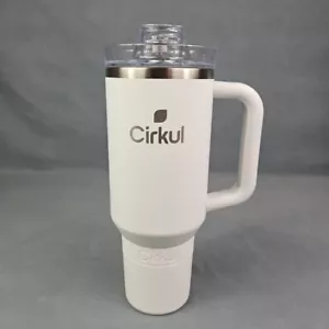 CIRKUL BICCHIERE CON PAGLIA 40 oz bianco grigio - Foto 1 di 11