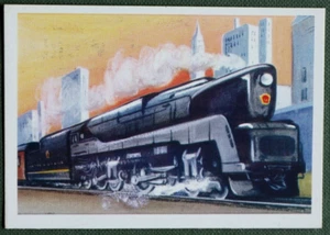 Pennsylvania Railroad Express Personenzuglok Vintage 1958 Karte - Bild 1 von 2