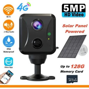 WIFI 4G SIM Card Mini Camera Solar Panel 1080P HD Home Security Cam Waterproof C - Picture 1 of 36