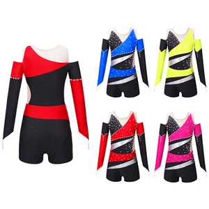 Kids Girls Set Elastic Waistband Outfits Stylish Clothes Dance Shorts Soft - Picture 1 of 53