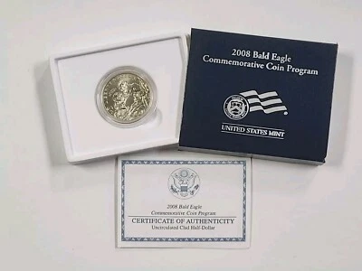 2008 Bald Eagle Half Dollar Commemorative US Mint Coin Uncirculated - Image 1 of 3