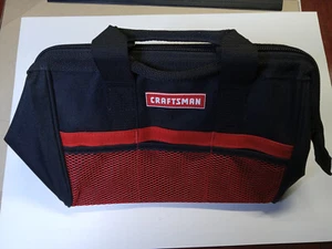 Craftsman 13" Large Mouth Tool Bag - Black/Red - Picture 1 of 3