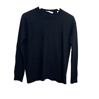 Suéter Suéter Top Vince Mujer Negro Cachemira Cuello Redondo Manga Larga Talla XS Foto 1 de 4
