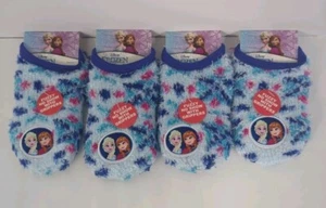 NEW LOT OF 4 FROZEN FUZZY SOCKS SIZE 4-7 - Picture 1 of 3
