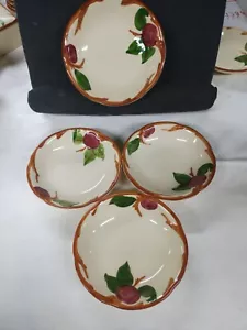 Vintage Franziskaner Apfel Design 4 kleine Dessert Obstschalen. 5,25". - Bild 1 von 2