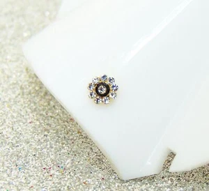 Mother's Day Gift Floral Nose Stud Indian Ethnic 22k Gold Plated Nose Ear Pin - Picture 1 of 4