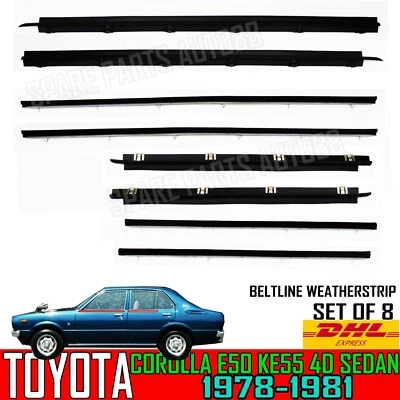 PARA TOYOTA COROLLA E50 KE55 SEDÁN 4 PUERTAS SE CS BELTLINE RESISTENTE AL CLIMA SELLO DE GOMA Foto 1 de 4