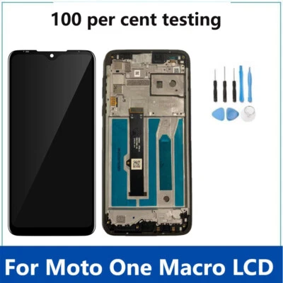 For Motorola Moto One Macro LCD Display Touch Screen Digitizer Assembly w/ Frame - Image 1 of 4