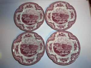 4er Set Johnson Old Britain Castles Haddon Hall 6 Zoll Brotteller Vintage - Bild 1 von 4