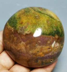 Collection ! Amazing Orbicular Ocean Jasper Agate Small Druzy Slab Reiki Stone - Picture 1 of 11
